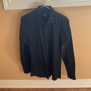 Armani exchange black dress shirt size S
